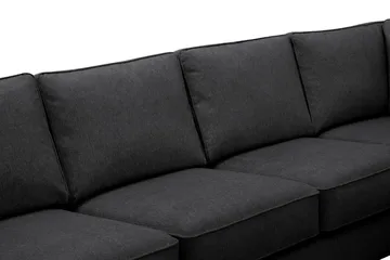 Optus 6-personers U-sofa med divan og chaiselong venstre - Sort - Møbler - Sofaer - U Sofa