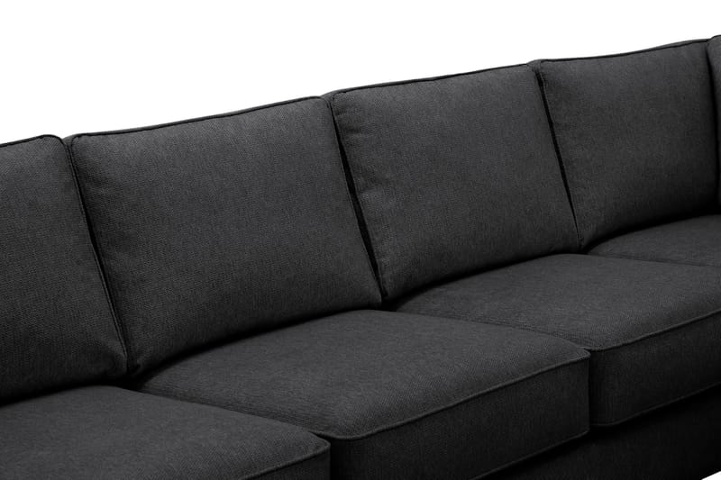 Optus 6-personers U-sofa med divan og chaiselong venstre - Sort - Møbler - Sofaer - U Sofa