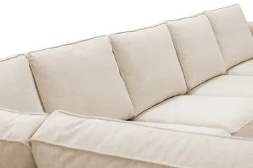 Optus 6-personers U-sofa med divan og chaiselong højre - Beige - Møbler - Sofaer - U Sofa