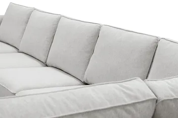 Optus 6-personers U-sofa med divan og chaiselong venstre - Lysegrå - Møbler - Sofaer - U Sofa