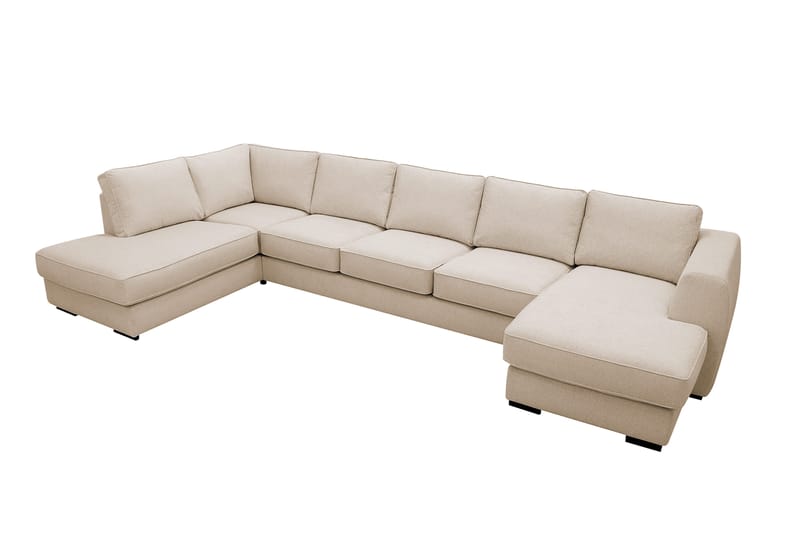 Optus 6-personers U-sofa med divan og chaiselong højre - Beige - Møbler - Sofaer - U Sofa