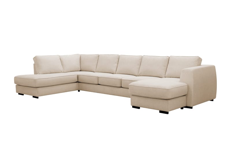 Optus 6-personers U-sofa med divan og chaiselong højre - Beige - Møbler - Sofaer - U Sofa