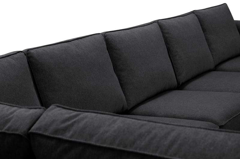 Optus 6-personers U-sofa med divan og chaiselong højre - Sort - Møbler - Sofaer - U Sofa