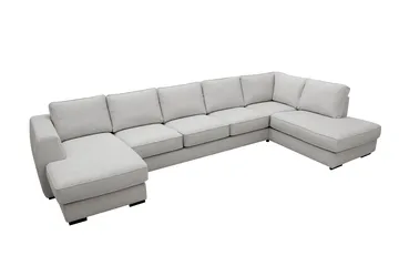Optus 6-personers U-sofa med divan og chaiselong venstre - Lysegrå - Møbler - Sofaer - U Sofa