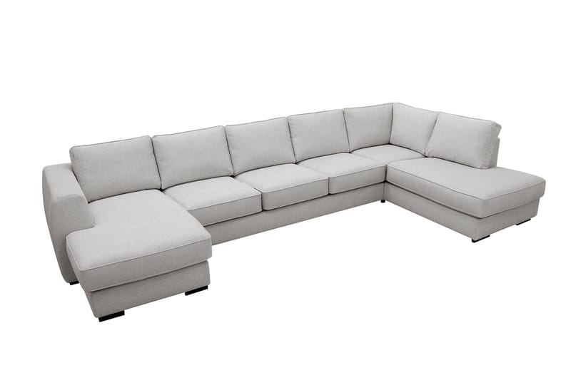 Optus 6-personers U-sofa med divan og chaiselong venstre - Lysegrå - Møbler - Sofaer - U Sofa