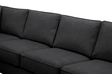 Optus 6-personers U-sofa med divan og chaiselong højre - Sort - Møbler - Sofaer - U Sofa