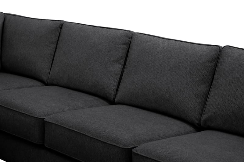 Optus 6-personers U-sofa med divan og chaiselong højre - Sort - Møbler - Sofaer - U Sofa