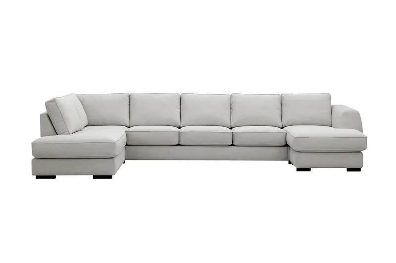 Optus 6-personers U-sofa med divan og chaiselong højre - Lysegrå - Møbler - Sofaer - U Sofa