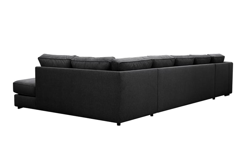 Optus 6-personers U-sofa med divan og chaiselong venstre - Sort - Møbler - Sofaer - U Sofa