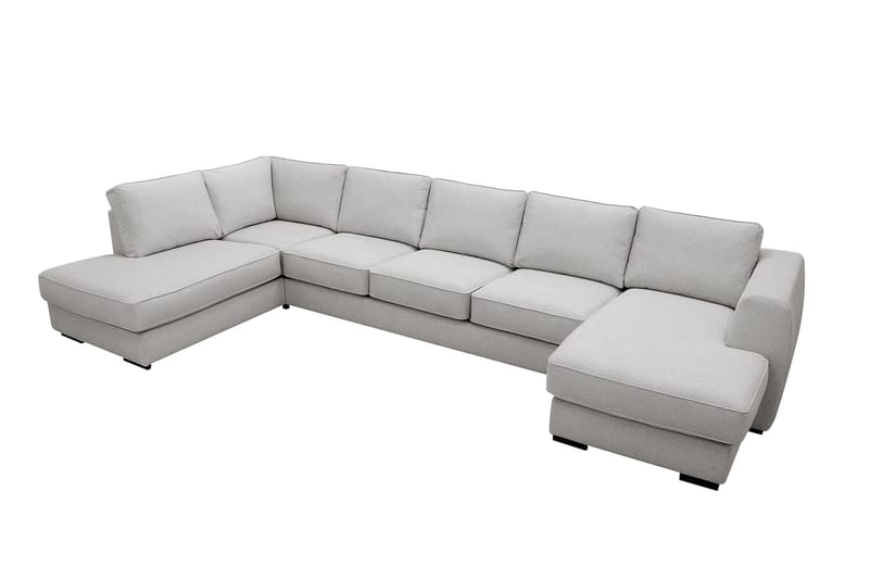 Optus 6-personers U-sofa med divan og chaiselong højre - Lysegrå - Møbler - Sofaer - U Sofa