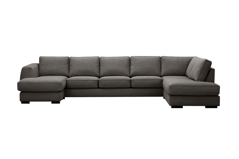 Optus 6-personers U-sofa med divan og chaiselong venstre - Mørkegrå - Møbler - Sofaer - U Sofa