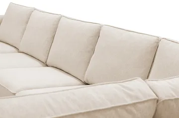 Optus 6-personers U-sofa med divan og chaiselong venstre - Beige - Møbler - Sofaer - U Sofa