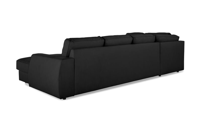 Optus Lyx U-sofa med Chaiselong Højre - Hørsort - U Sofa