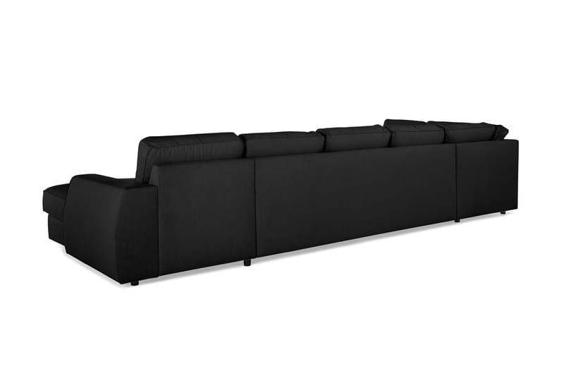 Optus Lyx U-sofa med Chaiselong Large Højre - Hørsort - U Sofa