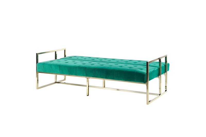 Ordsbo Sofa 3-personers - Guld/Grøn - Møbler - Sofaer - Velour sofaer