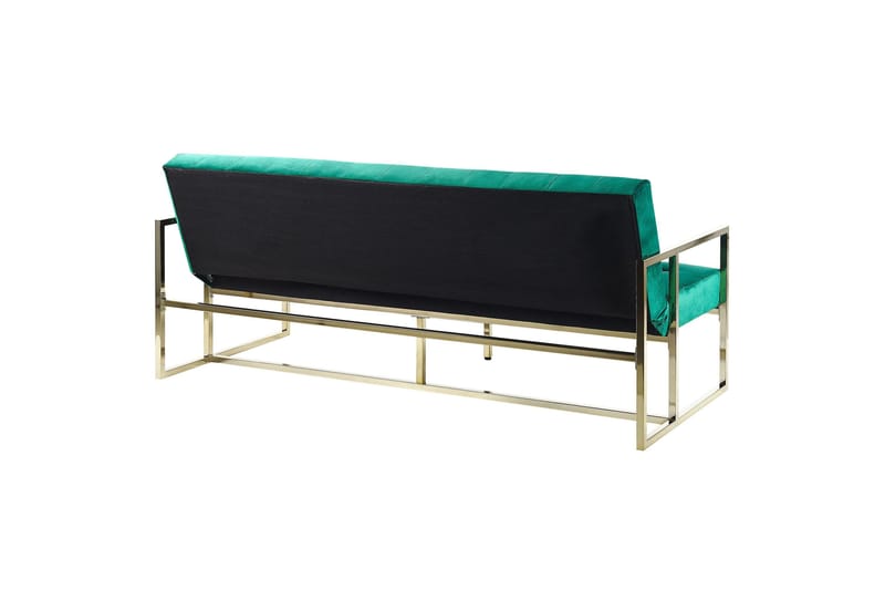 Ordsbo Sofa 3-personers - Guld/Grøn - Møbler - Sofaer - Velour sofaer