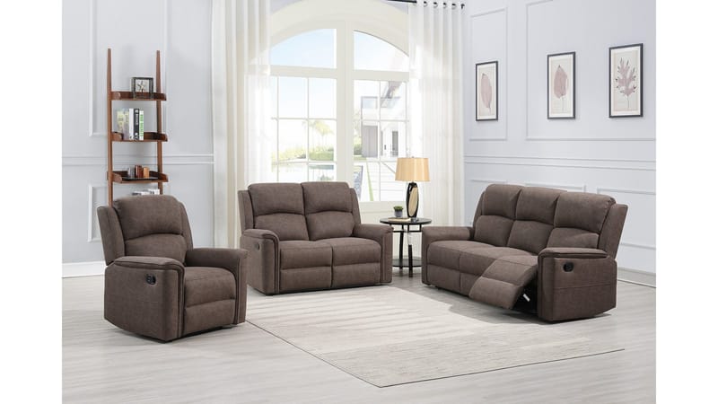 Orvella reclinersofa 3-personers - Brun - Møbler - Sofaer - Recliner sofaer