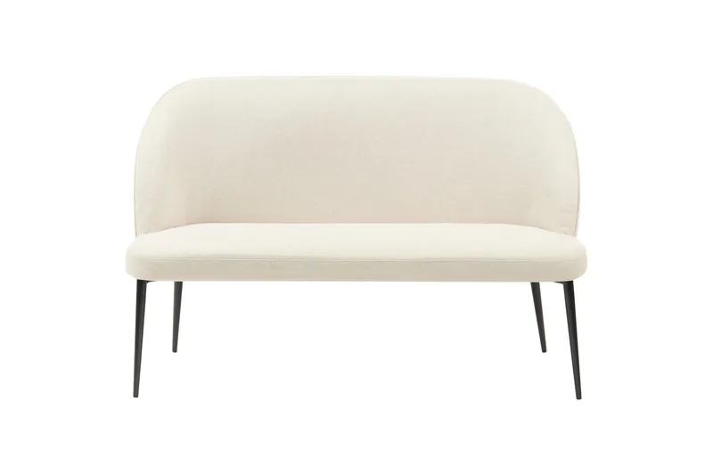 Osbyn 2-personers Sofa i Stof med Metalben, Beige