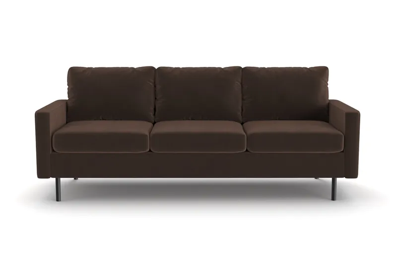 Peppe 3-personers Manchester Sofa, Brun