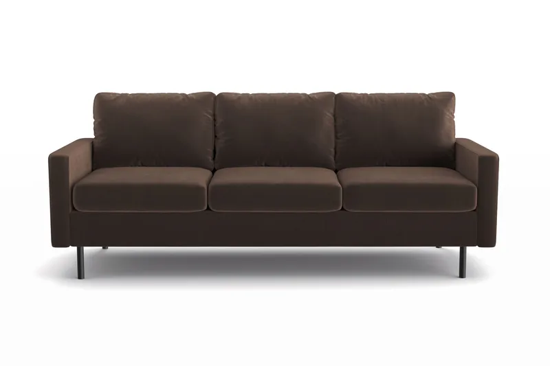 Peppe 3-personers Manchester Sofa - Brun - Møbler - Sofaer - 3 personers sofa