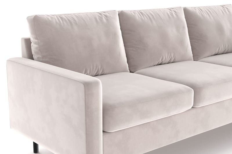 Peppe 3-personers Manchester Sofa - Beige - Møbler - Sofaer - Velour sofaer