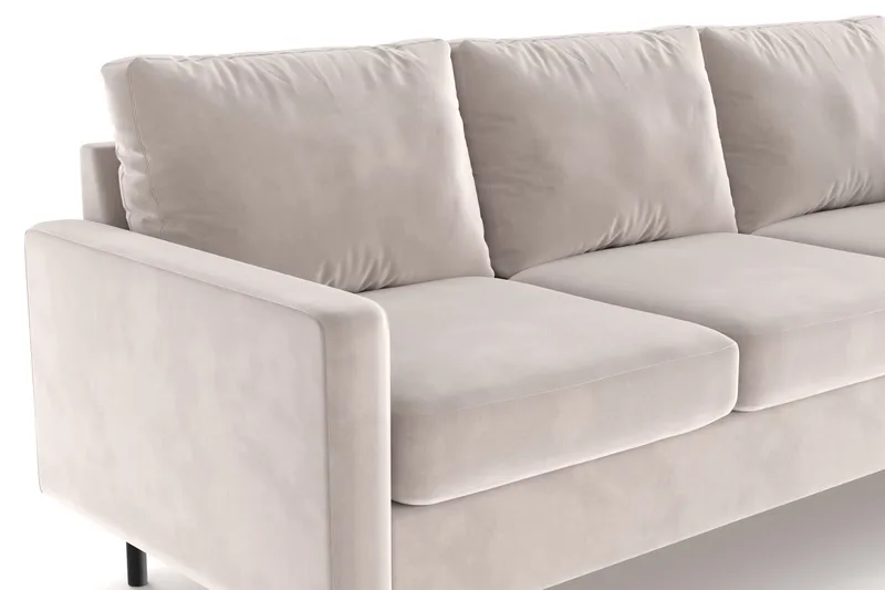 Peppe 3-personers Manchester Sofa - Beige - M øbler - Sofaer - Velour sofaer