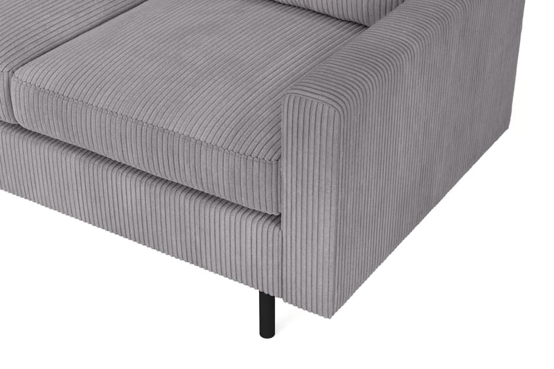 Peppe 4-personers Venstrevendt L-formet Chaiselongsofa i Manchester - Mørkegrå - Møbler - Sofaer - Sofa med chaiselong - 4 personers sofa med chaiselong