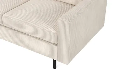 Peppe 4-personers Venstrevendt L-formet Chaiselongsofa i Manchester - Beige - Møbler - Sofaer - Sofa med chaiselong - 4 personers sofa med chaiselong