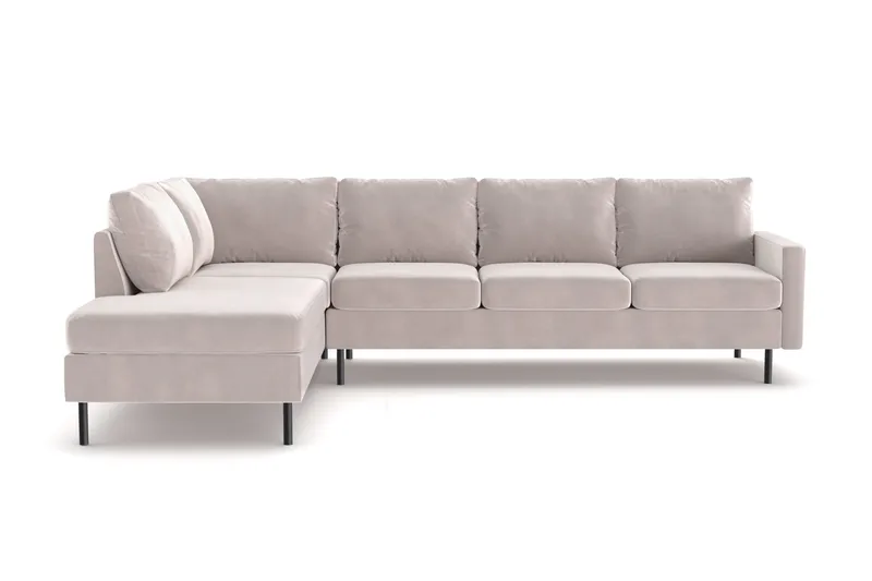 Peppe 4-personers Venstrevendt L-formet Chaiselongsofa i Manchester, Beige