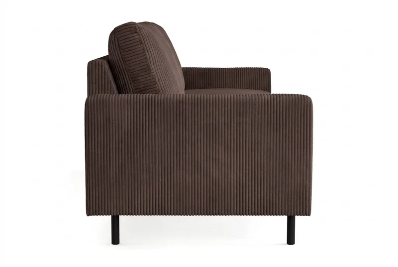 Peppe 4-personers Venstrevendt L-formet Chaiselongsofa i Manchester - Mørk brun - Møbler - Sofaer - 3 personers sofa