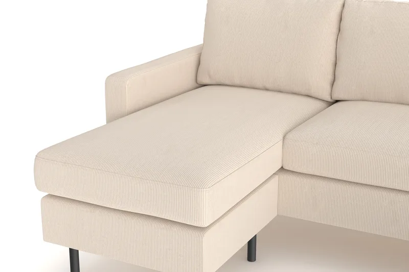 Peppe 4-personers Højrevendt U-formet Sofa med Divan og Chaiselong i Manchester - Greige - Møbler - Sofaer - U Sofa