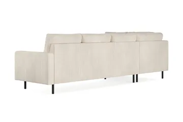Peppe 4-personers Venstrevendt L-formet Chaiselongsofa i Manchester - Beige - Møbler - Sofaer - Sofa med chaiselong - 4 personers sofa med chaiselong