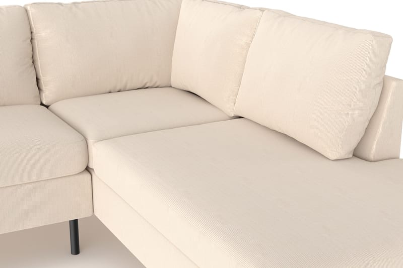 Peppe 4-personers Højrevendt L-formet Chaiselongsofa i Manchester - Greige - Møbler - Sofaer - Sofa med chaiselong