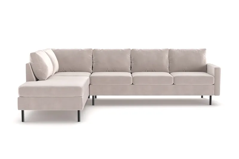 Peppe 4-personers Venstrevendt L-formet Chaiselongsofa i Manchester, Beige