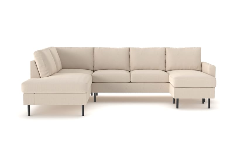 Peppe 4-personers Venstrevendt U-formet Sofa med Divan og Chaiselong i Manchester, Greige