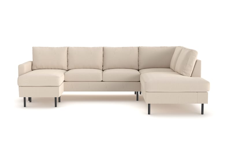 Peppe 4-personers Højrevendt U-formet Sofa med Divan og Chaiselong i Manchester, Greige