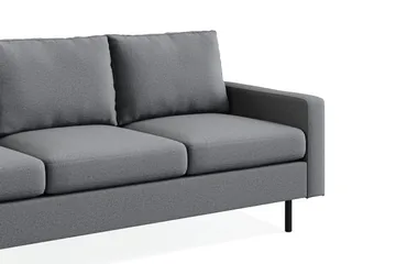 Peppe Sofaarrangement 3-personers Sofa + Lænestol + Fodskammel i Stof - Lysegrå - Møbler - Sofaer - Sofagrupper
