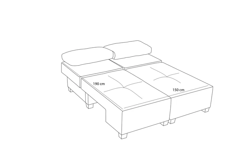 Perenna 3-personers Sovesofa - Grå - Møbler - Sofaer - Sovesofaer