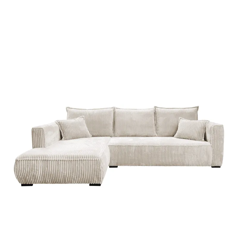 Puente 4-personers sofa med chaiselong, beige