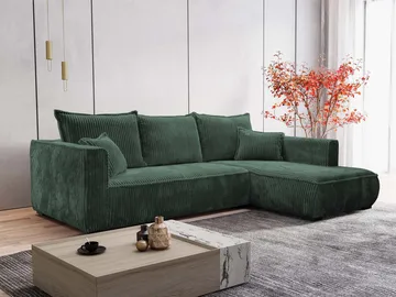 Puente 4-personers sofa med chaiselong - mørkegrøn - Møbler - Sofaer - Sofa med chaiselong