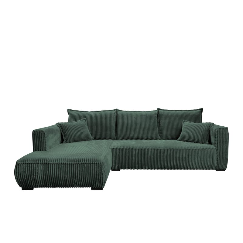 Puente 4-personers sofa med chaiselong - mørkegrøn - Møbler - Sofaer - Hjørnesofa