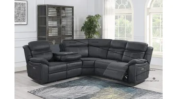 Reclinerhjørnesofa Rindal Elektrisk - grå - Møbler - Sofaer - Recliner sofaer