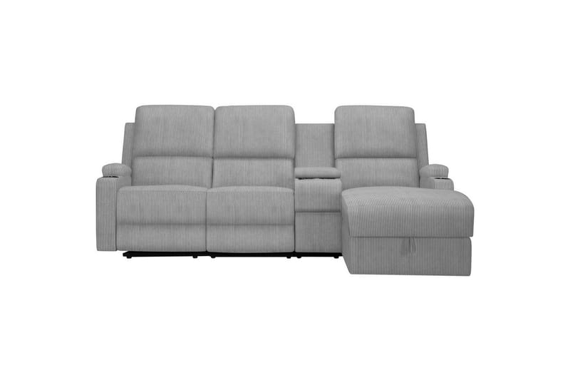 Reclinersofa med hjørne Loft24 Hjørnesofa 3-personers Loft24 Dallas Grå Höger, undefined