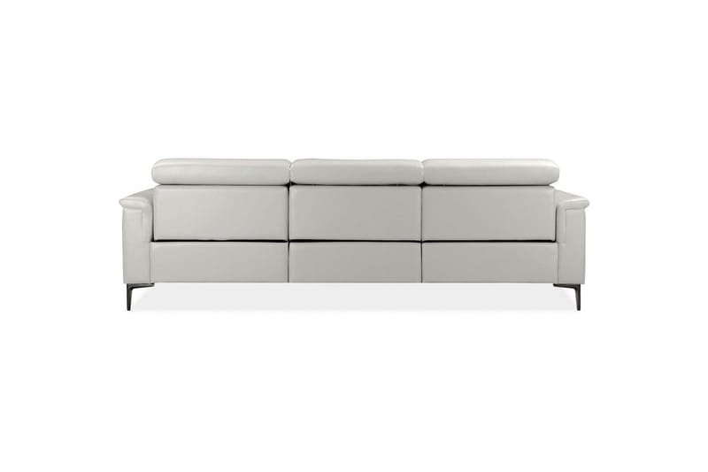 Reclinersofa med hjørne Loft24 Hjørnesofa 3-personers Lund Cream White Vänster - Møbler - Sofaer - Lædersofaer