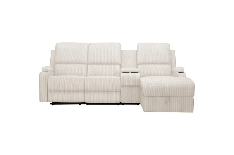 Reclinersofa med hjørne Loft24 Hjørnesofa 3-personers Loft24 Dallas Vit Höger, undefined
