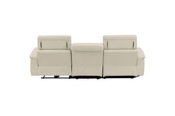 Reclinersofa med hjørne Loft24 Hjørnesofa 3-personers Pareli Vit Vänster - Møbler - Sofaer - Recliner sofaer