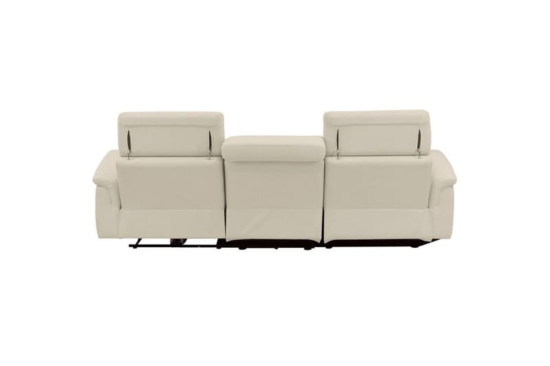 Reclinersofa med hjørne Loft24 Hjørnesofa 3-personers Pareli Vit Vänster - Møbler - Sofaer - Recliner sofaer