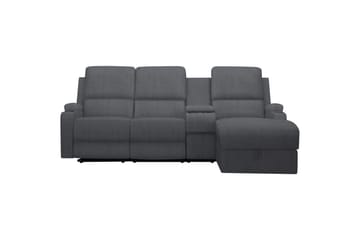 Reclinersofa med hjørne Loft24 Hjørnesofa 3-personers Loft24 Dallas Grå Højrevendt