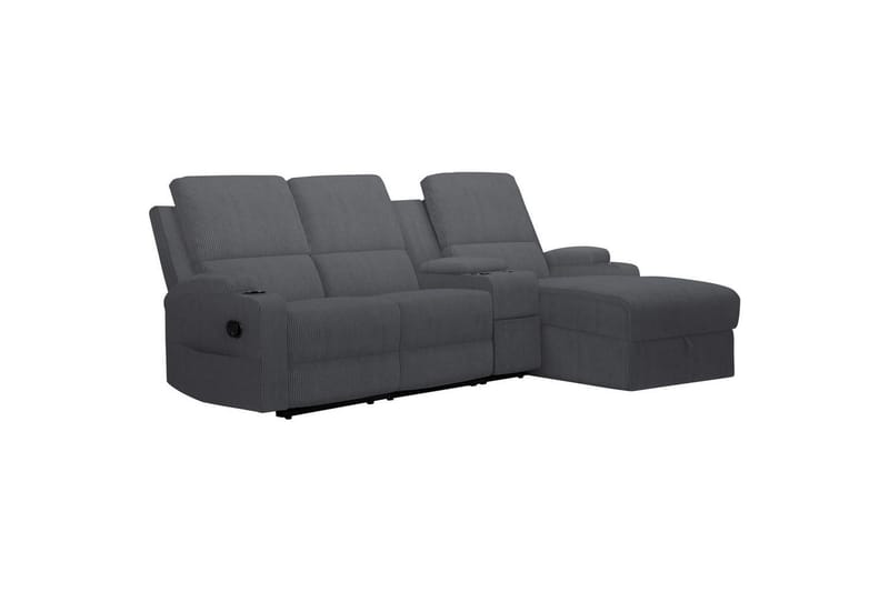 Reclinersofa med hjørne Loft24 Hjørnesofa 3-personers Loft24 Dallas Grå Højrevendt - Møbler - Sofaer - Recliner sofaer