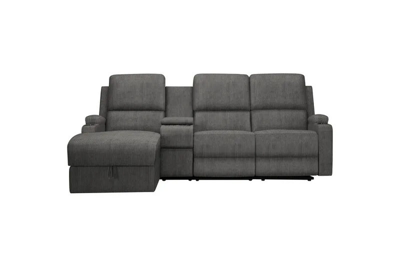 Reclinersofa med hjørne Loft24 Hjørnesofa 3-personers Loft24 Dallas Grå Vänster, undefined